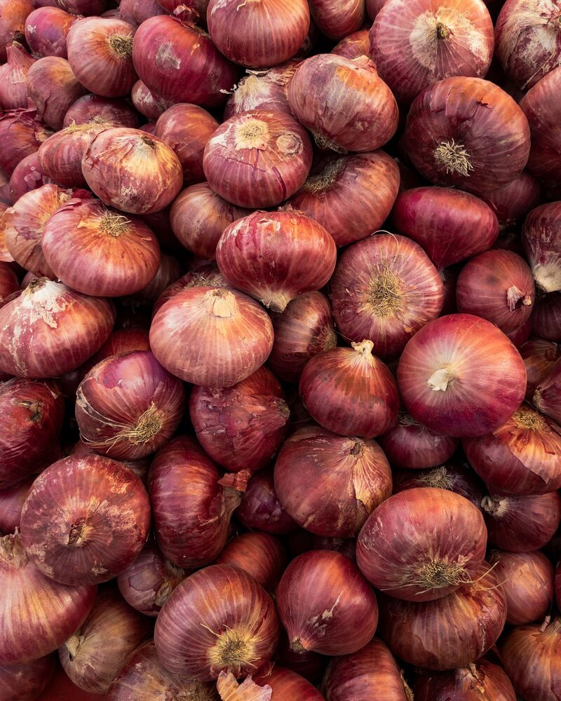 Egyptian export-grade red onions